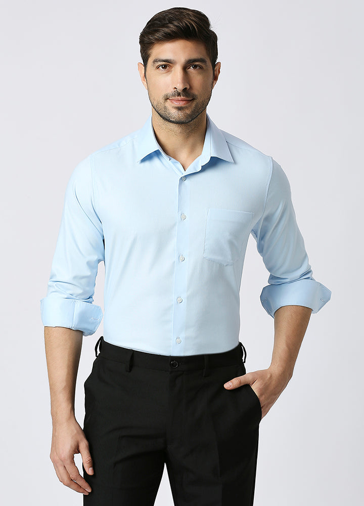 Bamboo Crest Shirt -  Light blue