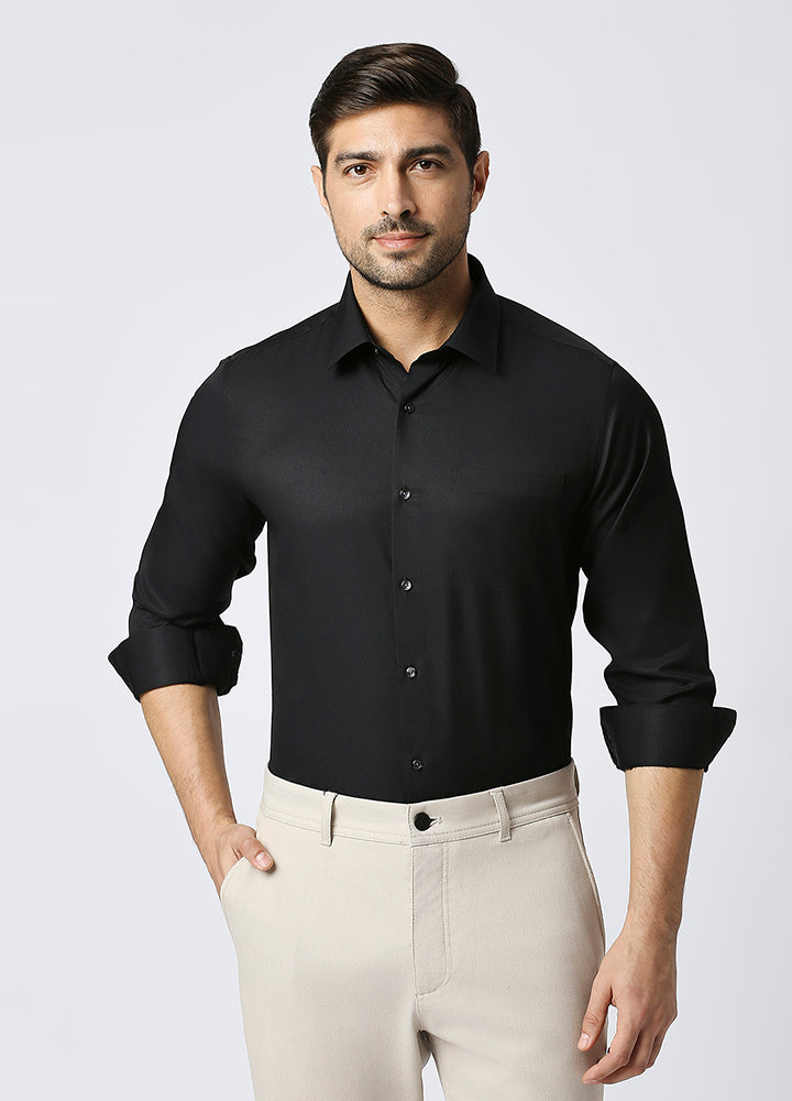 Cool Twill Modal Shirt - Black