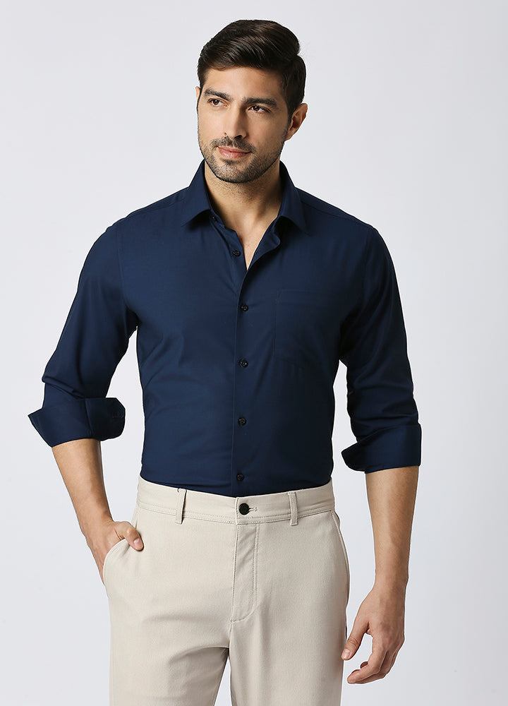 Modal Fresh Essential Shirt - Navy