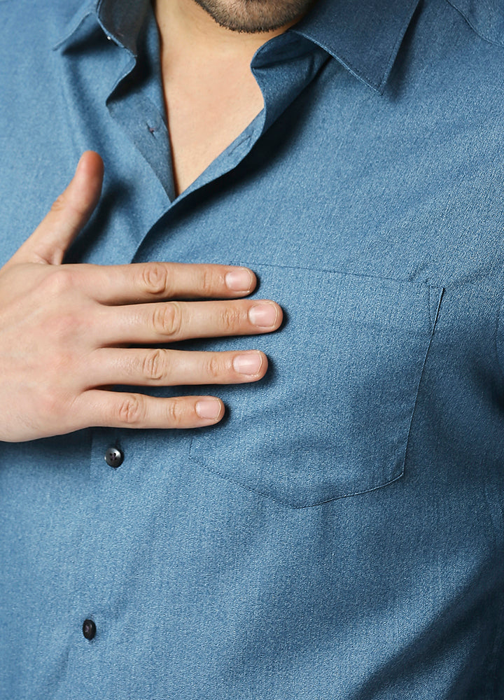 Bamboo Atlas Mel Shirt -  Denim blue