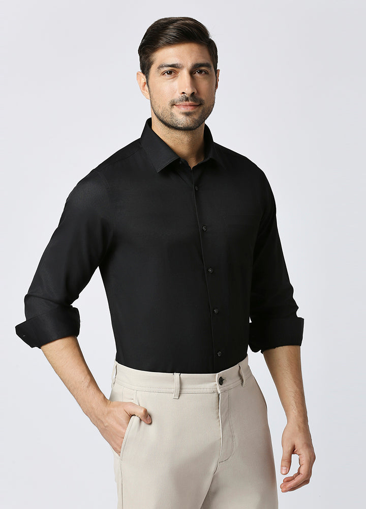 Cool Twill Modal Shirt - Black