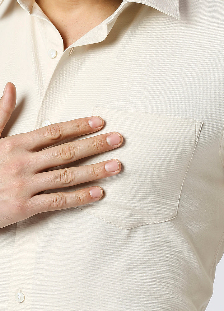 Bamboo Crest Shirt -  Cream