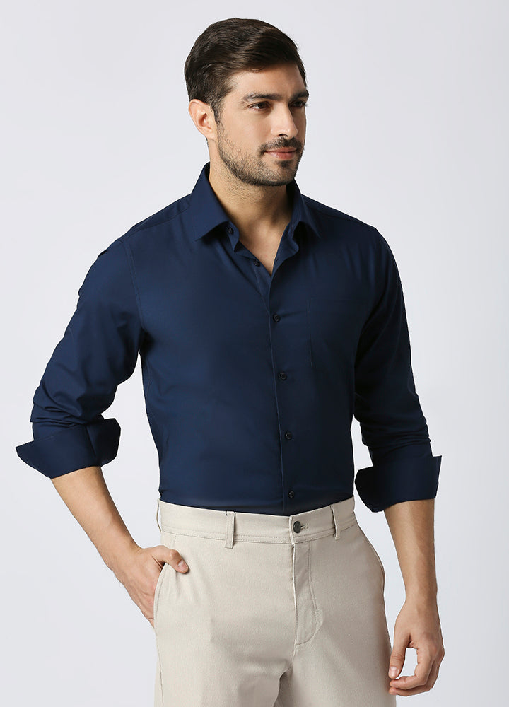 Modal Fresh Essential Shirt - Navy