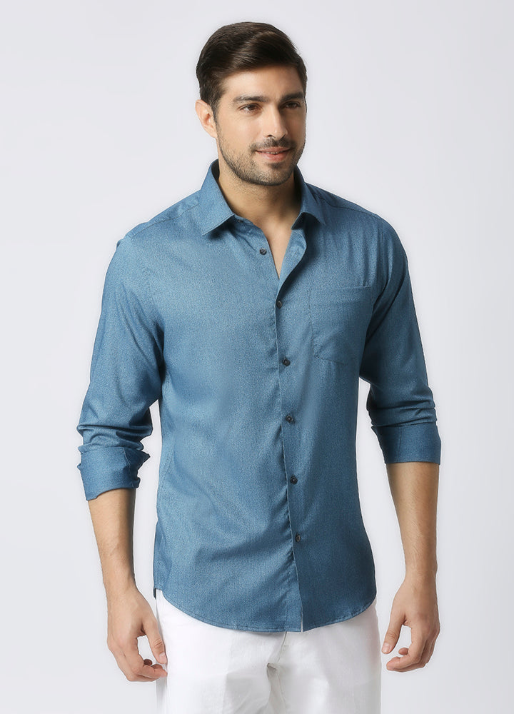 Bamboo Atlas Mel Shirt -  Denim blue