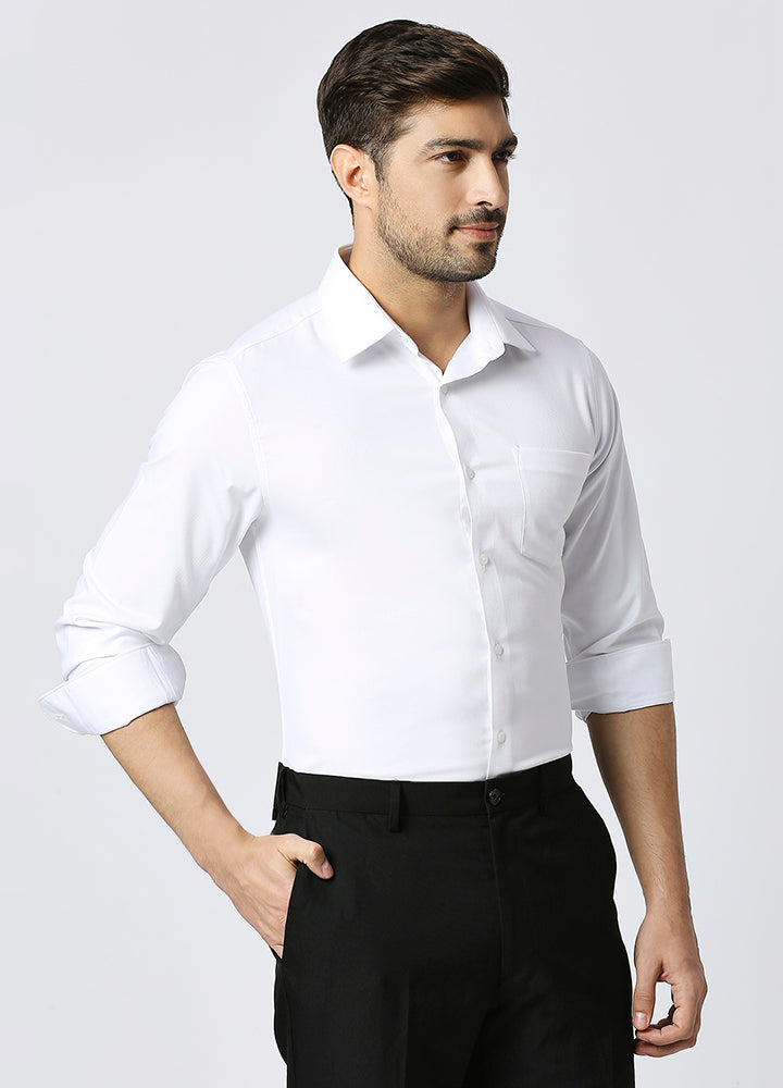 Bamboo Crest Shirt -  White