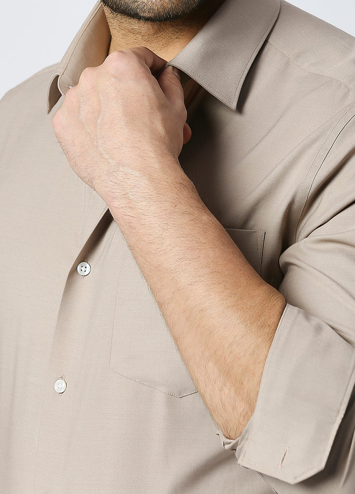 Modal Fresh Essential Shirt - Clay Brown