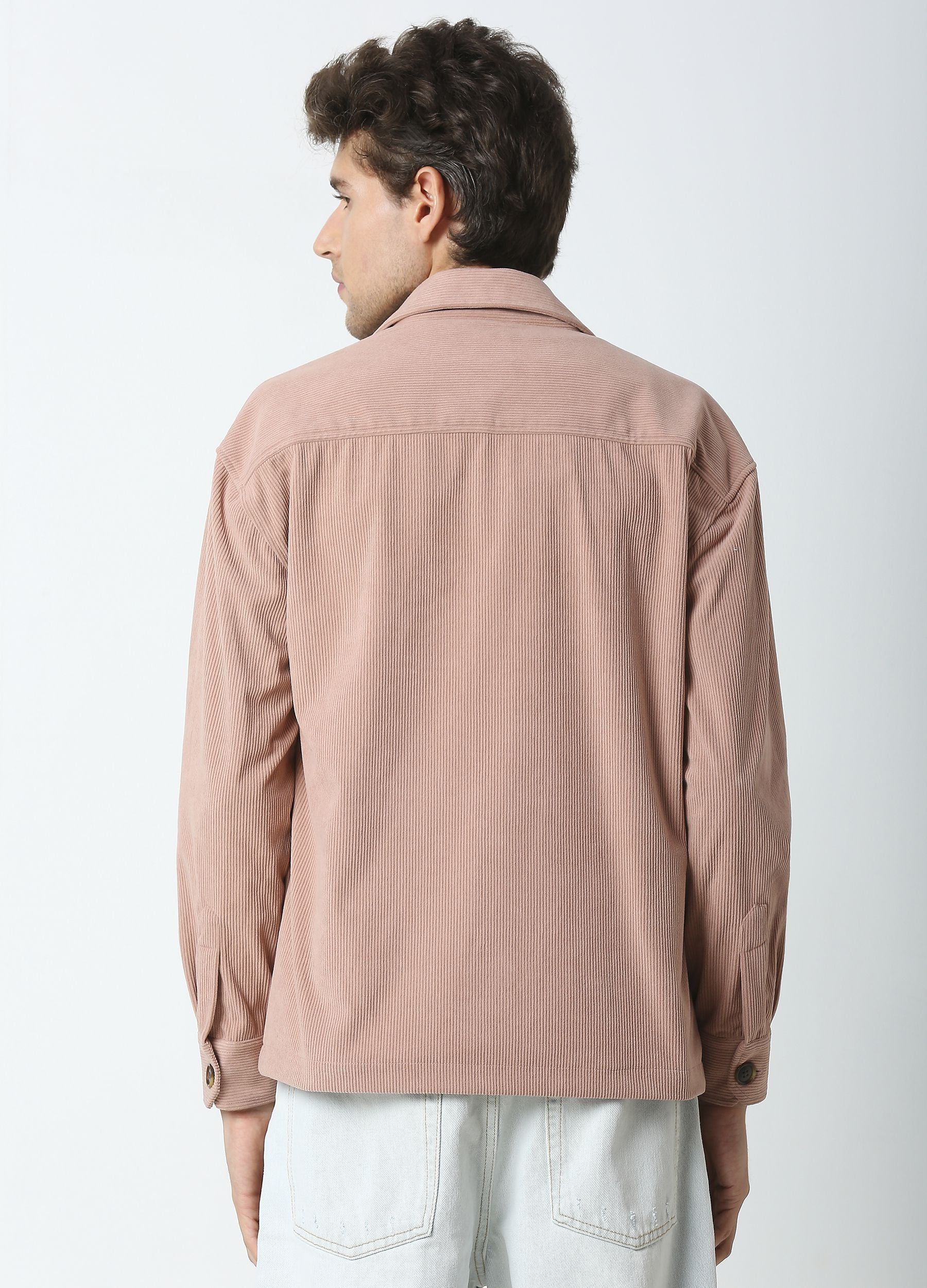 Mauve Corduroy shacket