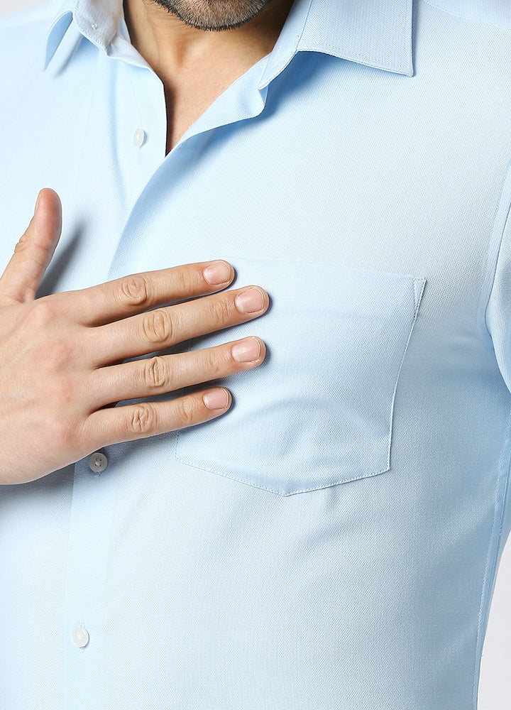 Bamboo Crest Shirt -  Light blue