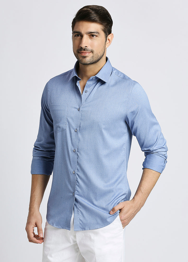 Bamboo Atlas Mel Shirt - Stone Blue