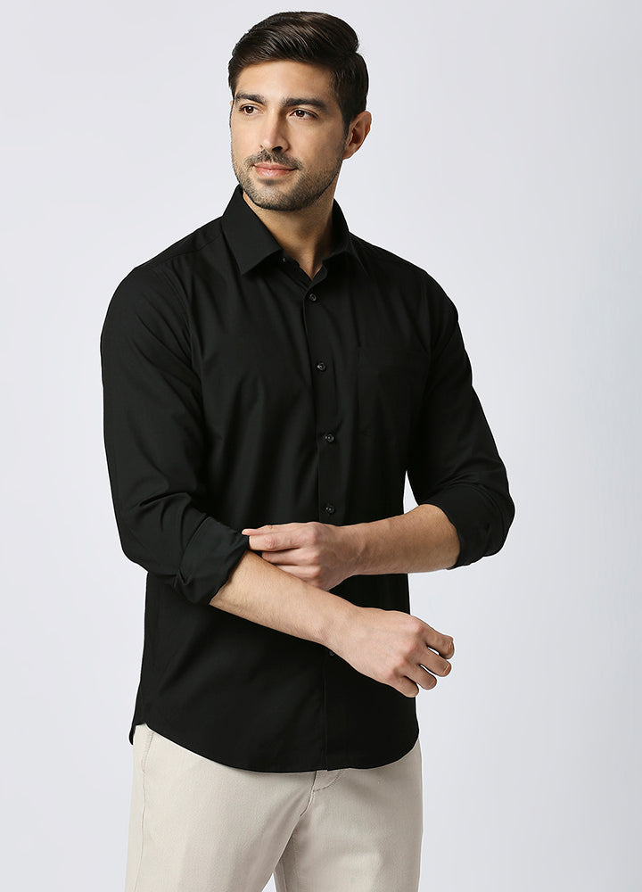 Modal Fresh Essential Shirt - Black