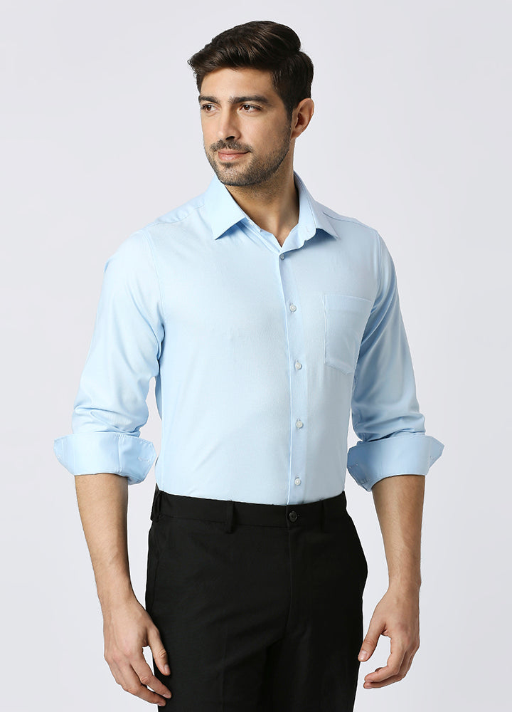 Bamboo Crest Shirt -  Light blue