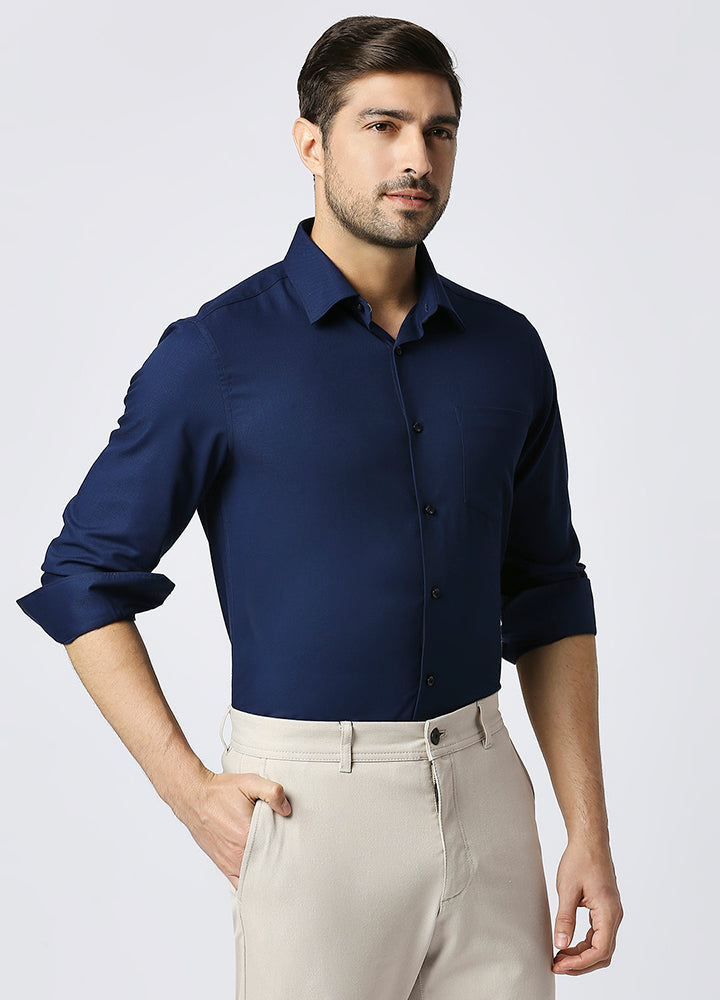 Bamboo Crest Shirt - Navy