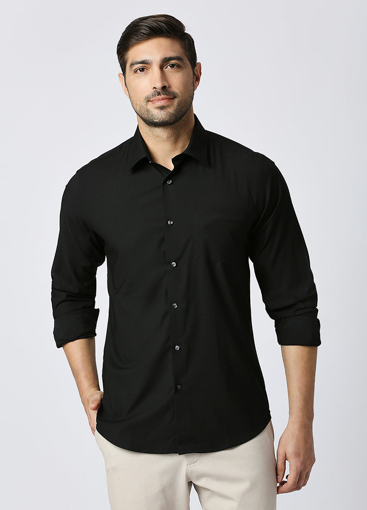 Modal Fresh Essential Shirt - Black