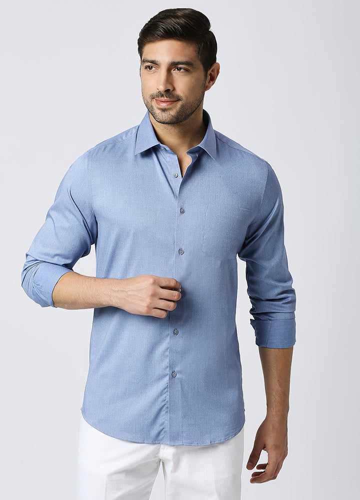 Bamboo Atlas Mel Shirt - Stone Blue