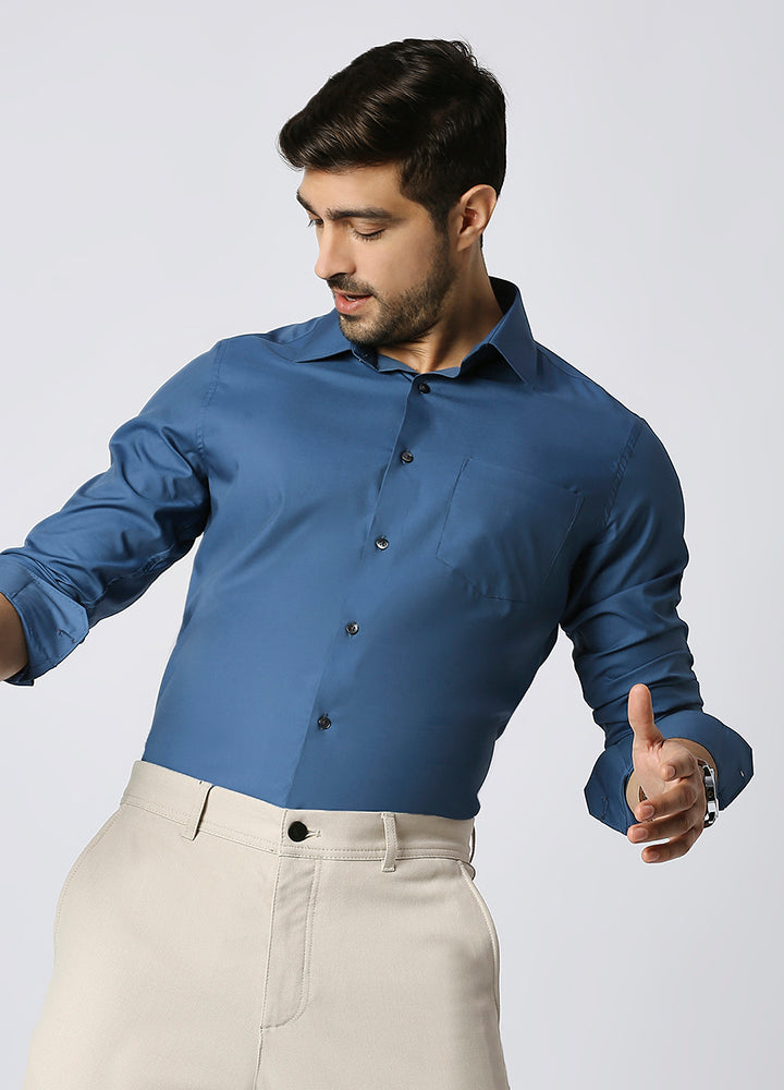 Bamboo Shield Shirt- Blue teal