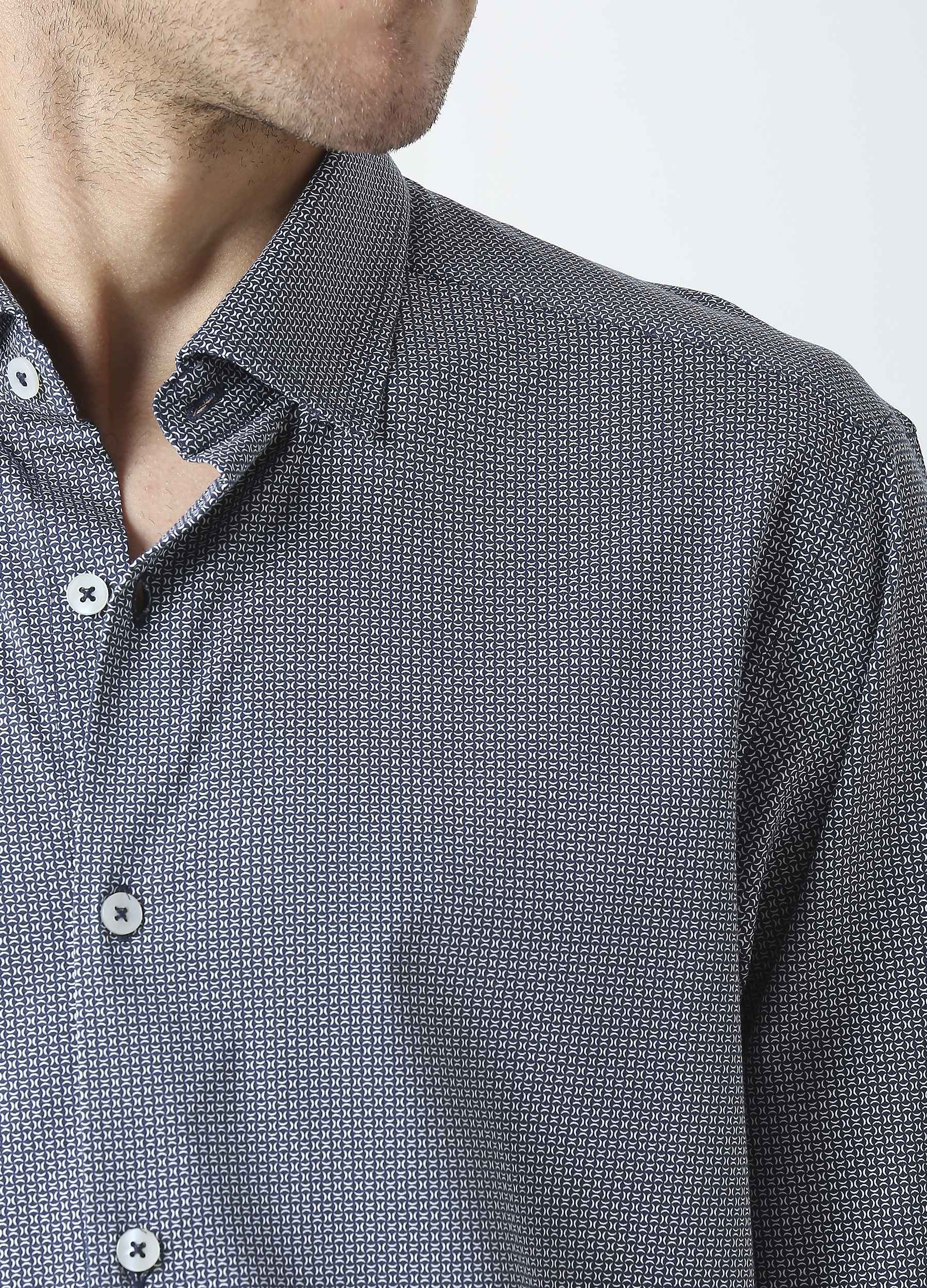 Lunar Wave Knit Shirt - Uranian Blue