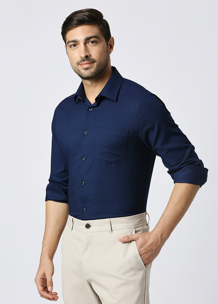 Bamboo Crest Shirt - Navy