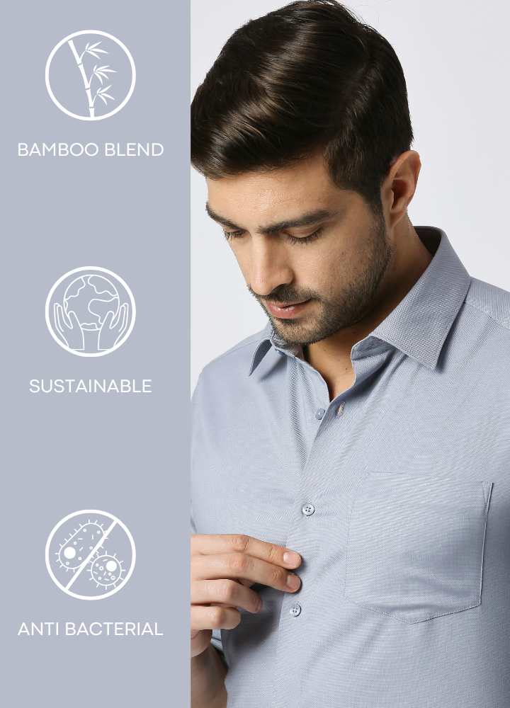 Bamboo Crest Shirt -  Grey