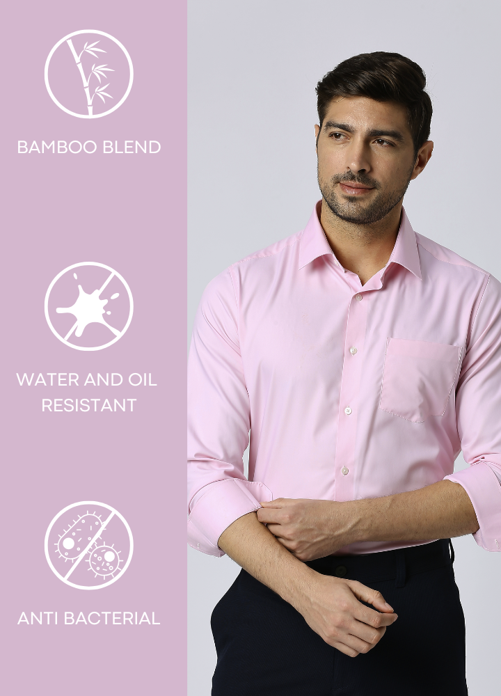 Bamboo Shield Shirt - Baby Pink