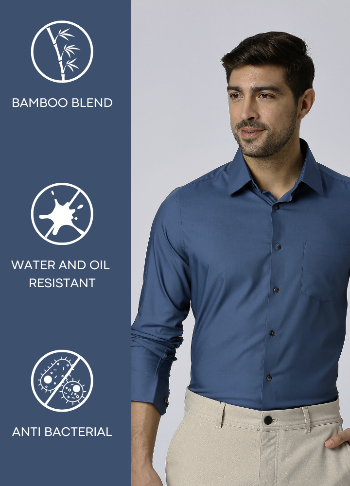 Bamboo Shield Shirt- Blue teal