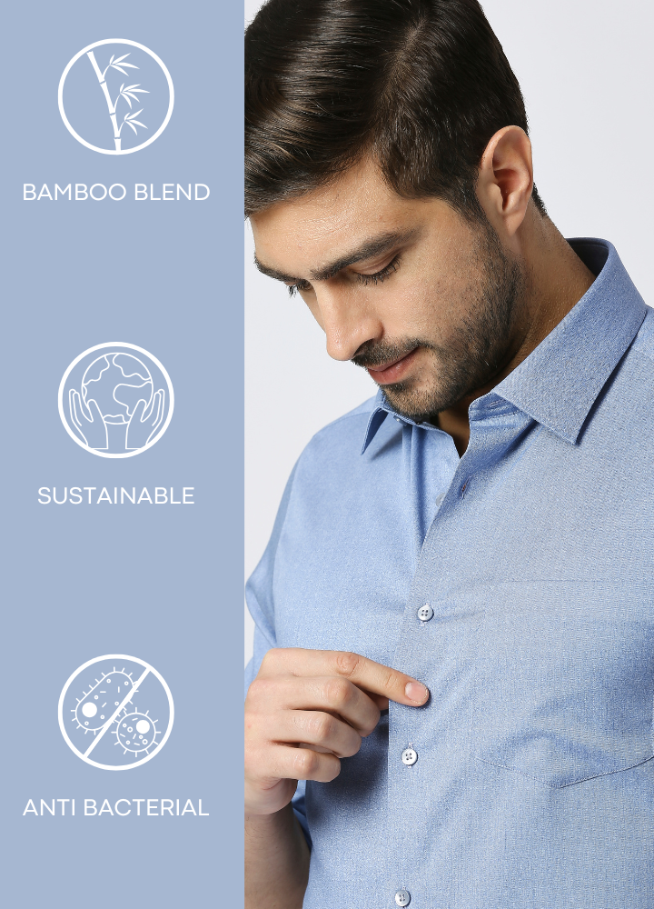 Bamboo Atlas Mel Shirt - Stone Blue