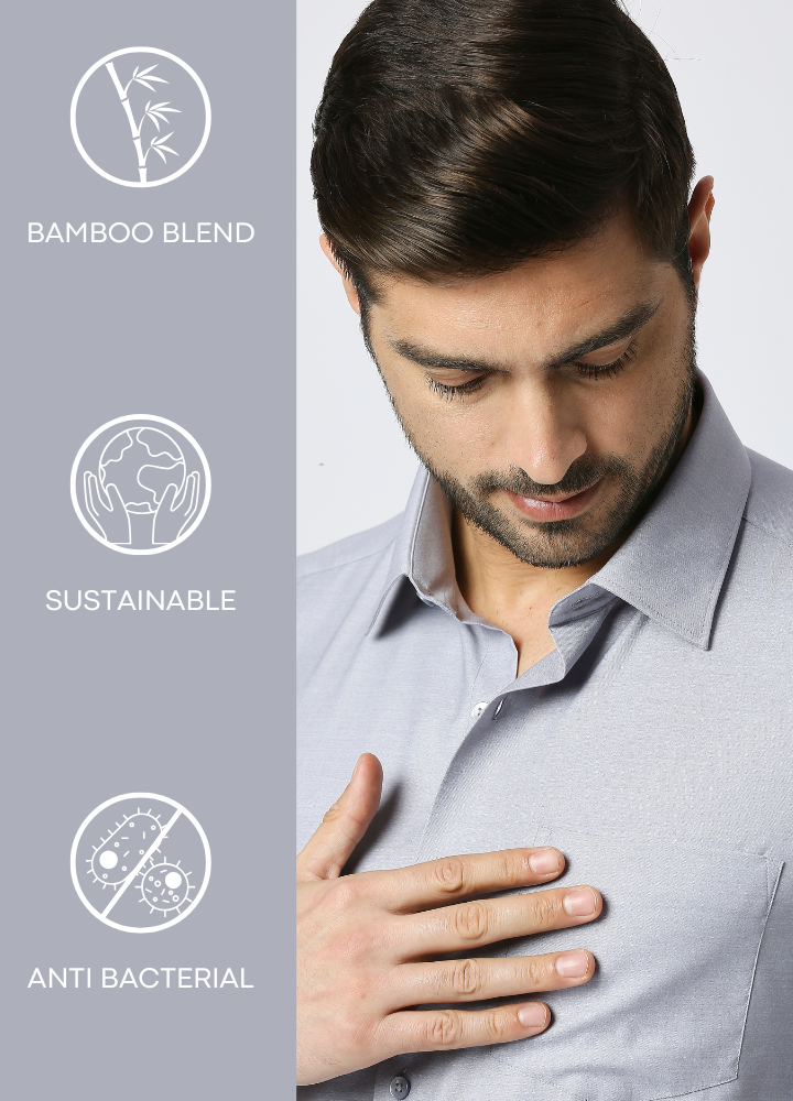 Bamboo Atlas Mel Shirt - Light grey