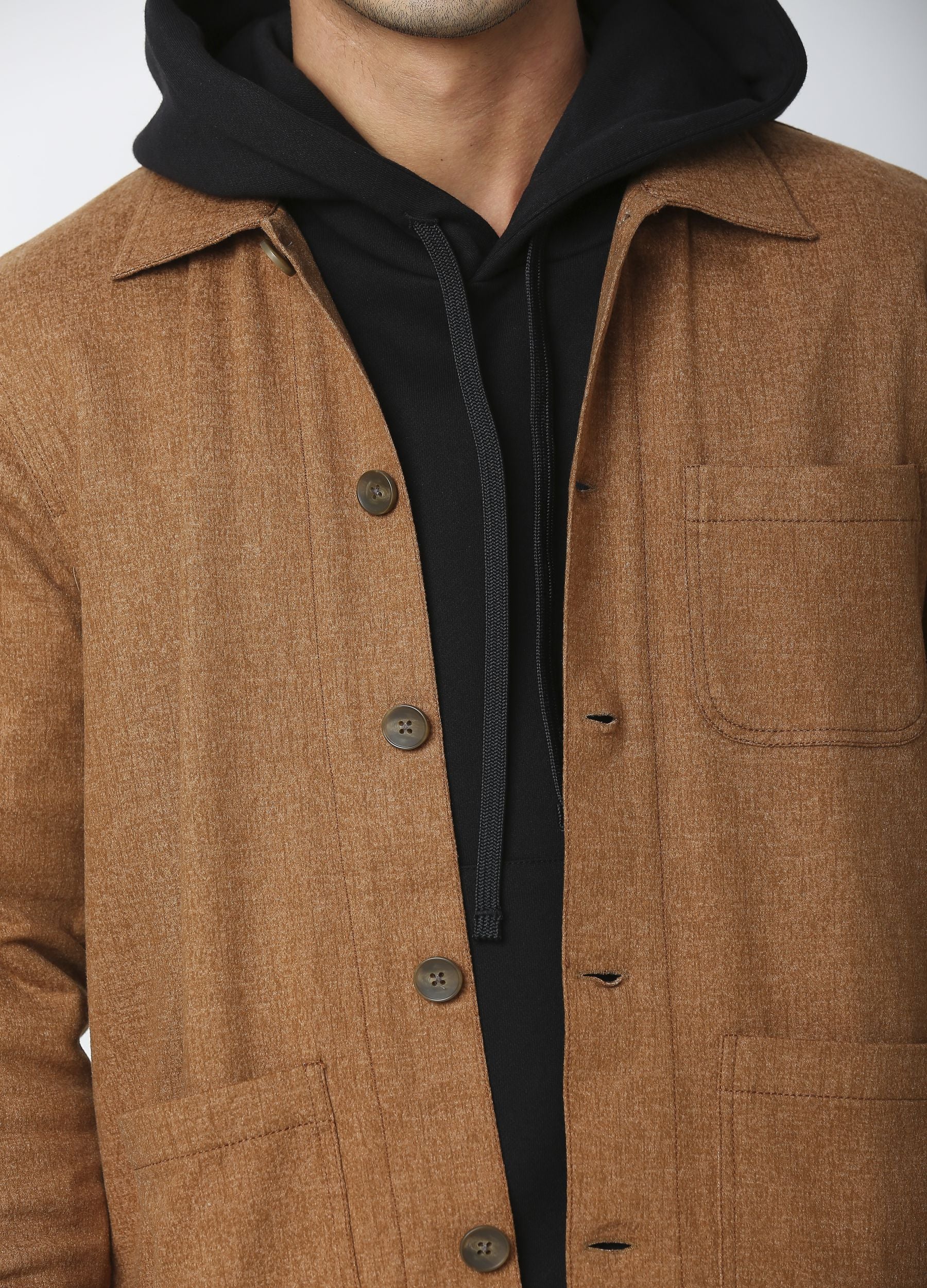 Artisan Melange Shacket - Caramel Brown