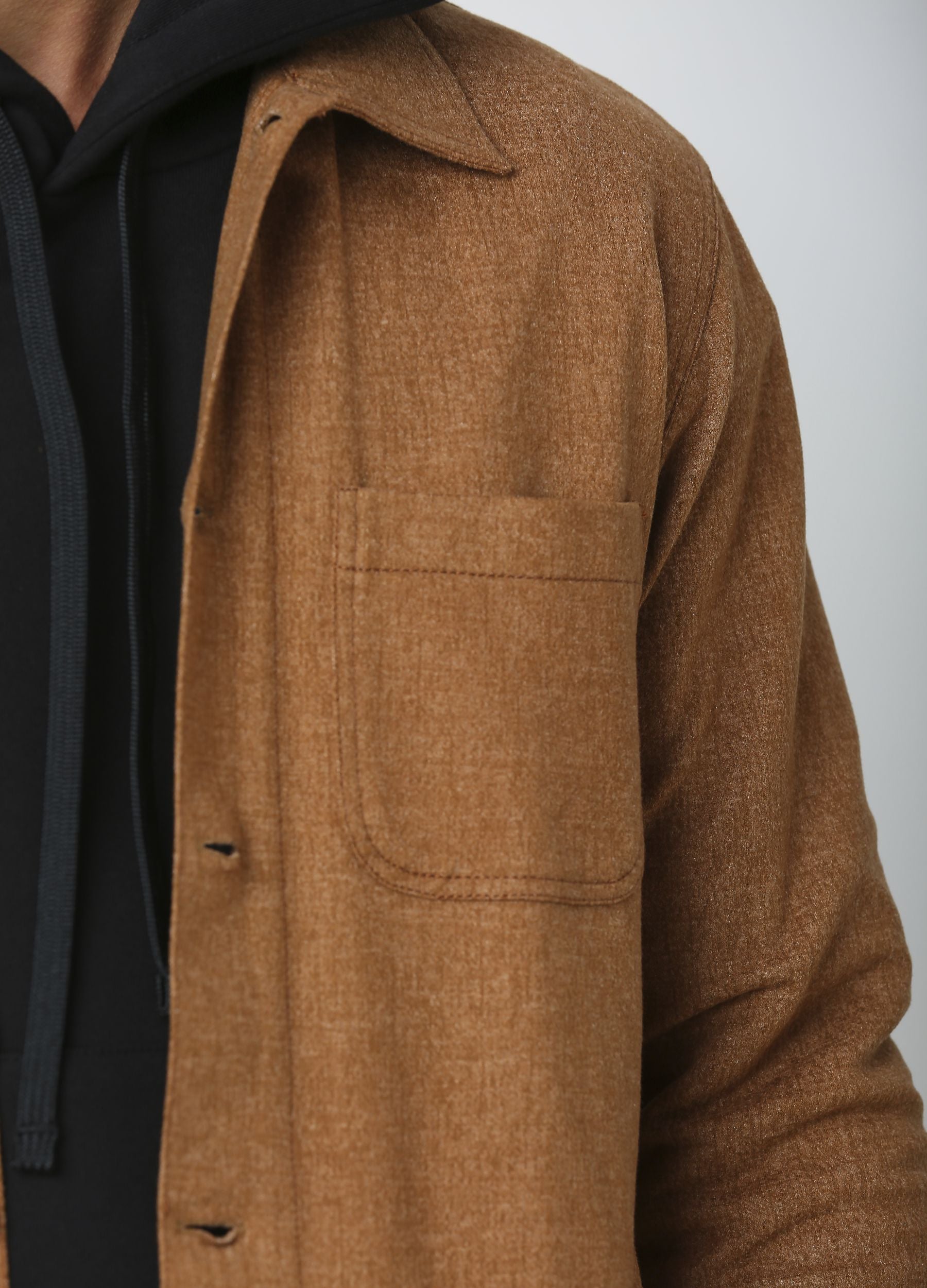 Artisan Melange Shacket - Caramel Brown