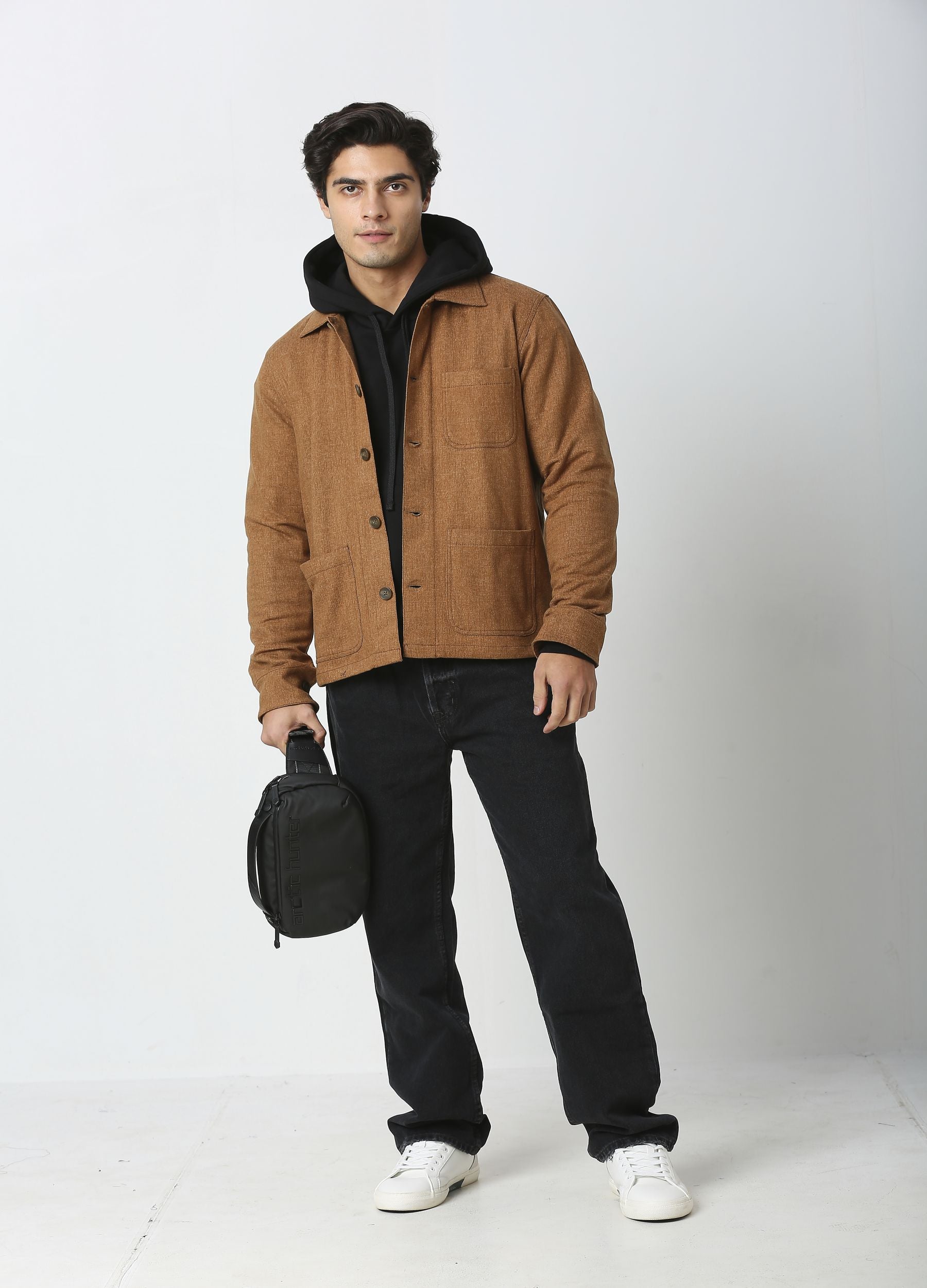 Artisan Melange Shacket - Caramel Brown