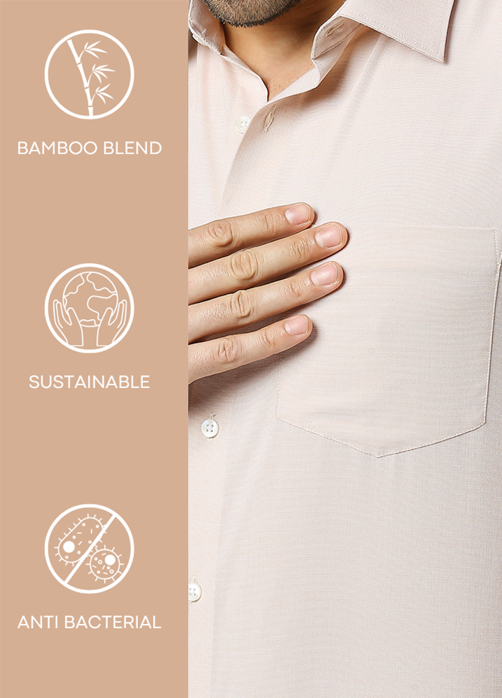 Bamboo Stria Shirt - Champagne